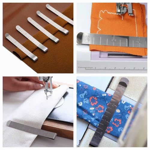 Miniatura 7 de Dreamil Pinzas Para Coser, 20 Piezas De Pinzas De Costura De Acero Inoxidable, Pinzas Para Tela, Pinzas Para Dobladillo, Regla De Costura, Marcador De Dobladillo, Suministros Y Accesorios De Costura