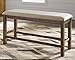 Signature Design by Ashley Morriville Counter Height Upholstered Dining Room Bench, Brown