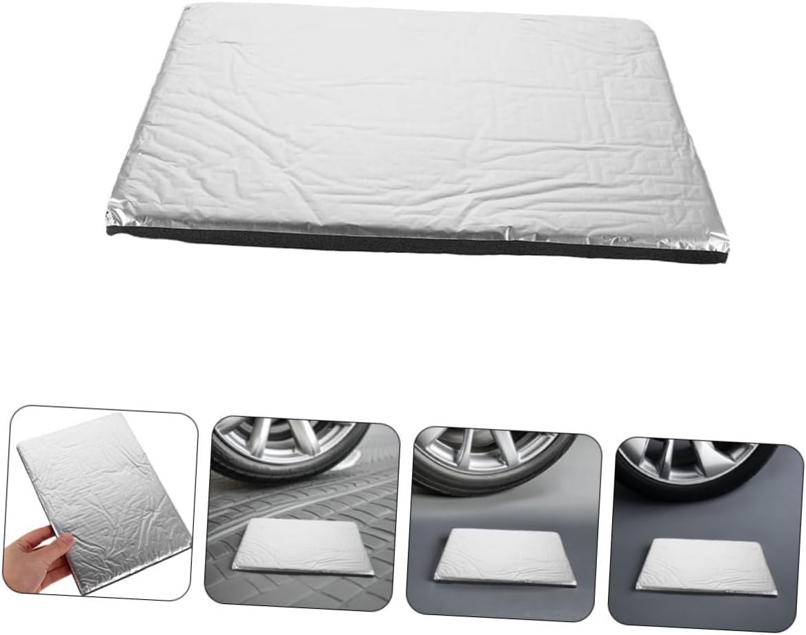 VOSAREA 50pcs Car Soundproofing Aluminum Foil Insulation Fire Risk Reduction Easy to Install Material Versatile for Homes Offices