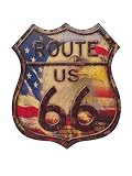 Articulo: Muestra de la lata Muestra Lata Placa Cartel de Chapa Ruta 66 de la Pared Latina el Mural Hoja