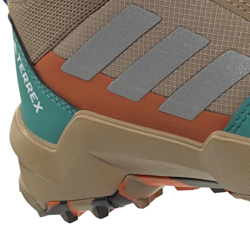 adidas Unisex Kinder Terrex AX4R MID Hiking Shoes Schuhe zum Wandern, Cardboard/Matte Silver/Pure Teal