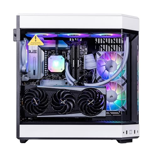 Image of Velztorm White Praetix 3D Custom Built Y60 Gaming Desktop PC (Radeon RX 7900 XT 20GB (Beats 4080) Liquid Cooled AMD Ryzen 7 9800X3D, 64GB DDR5, 8TB PCIe SSD, 1000W PSU, WiFi 7, Win 11 Home)