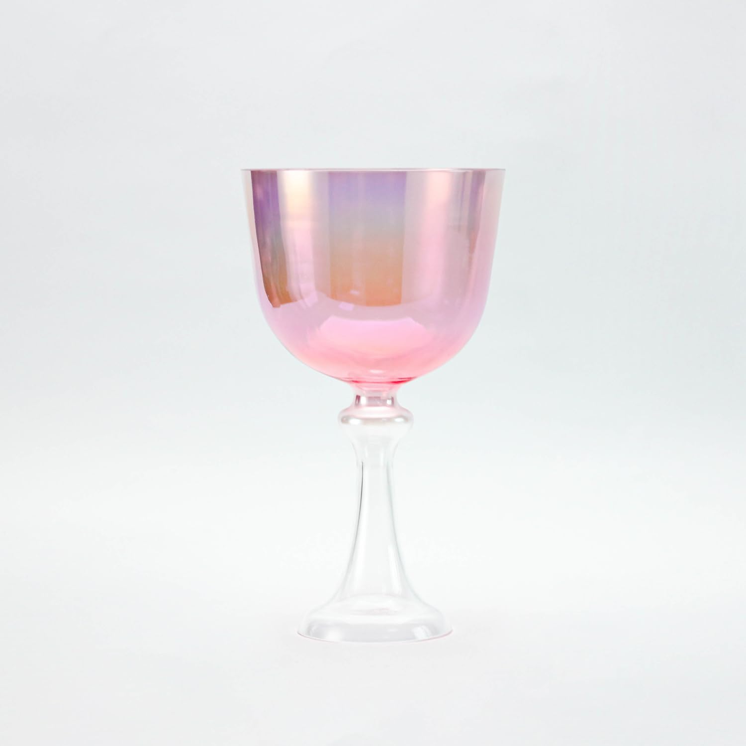 Mountain Rain Illusionary Red crystal singing bowl set (7 Inch crystal singing handle bowl)