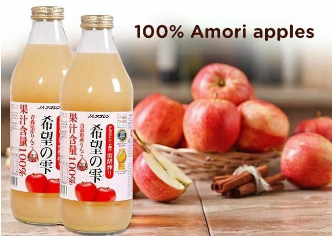 Amazon.co.jp: アオレン 希望の雫 1000ml×6本 りんご ボトル : 食品