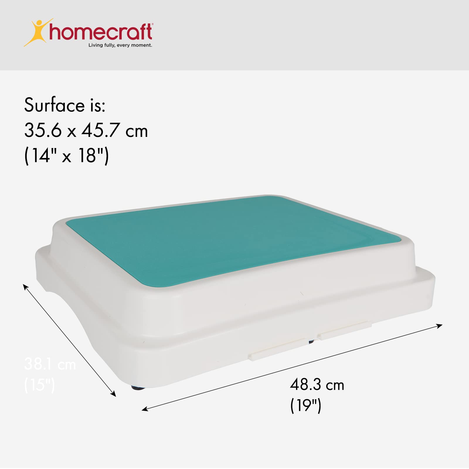 Homecraft Savanah Modular Bath Step, Aid for Getting Into and Out of Bath or Shower, Textured Slip Resistance Step, Stackable for Customer Height, Adjustability