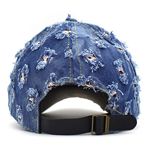 Beerty Boné de beisebol, vintage, lavado, jeans, beisebol, xadrez, leopardo, patchwork, verão, visei