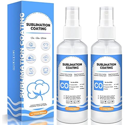 Topcolor 【2023 Upgrade formula】 Sublimation Spray for Cotton, Sublimation Coating for Cotton Canvas Fabric,Sublimation Coating Spray Accessories and Supplies, Quick Dry/Super Adhesion Cover