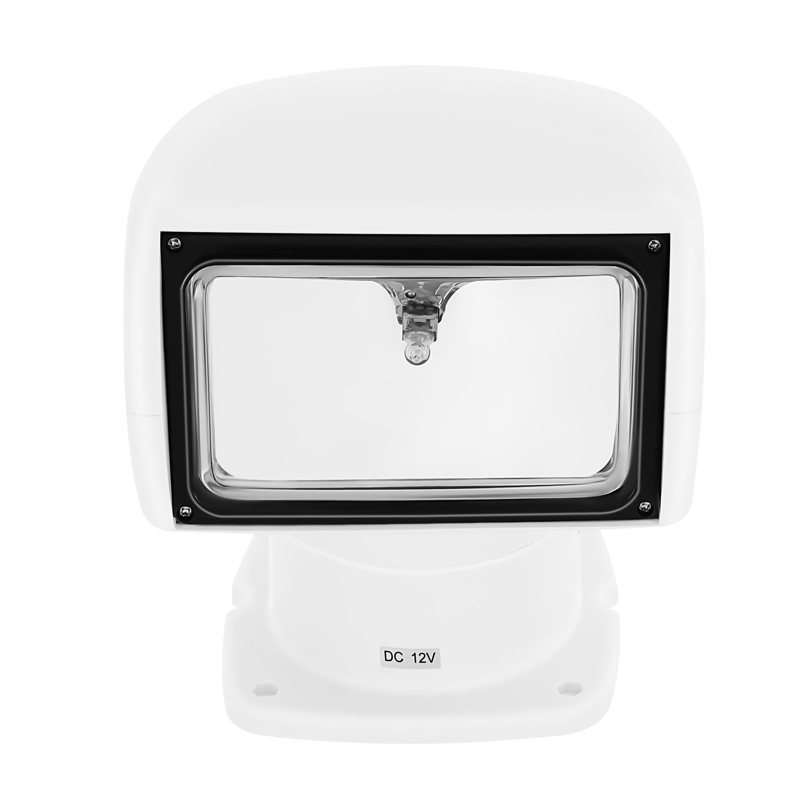 XUFOPLY Boat Search Light, 100W 2500LM Truck Car Boat Searchlight DC 12V Remote Spotlight 360° Rotate Remote Control Marine Halogen Spotlight for Water Operations of Yacht, Coast Guard (White)