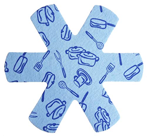 Papilon Housse de Protection pour casseroles Polyester, Bleu, 38 mm X 38 mm X mm