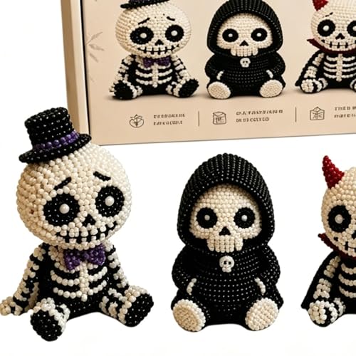 Cuentas de esqueleto 3D para manualidades de Halloween en casa 6