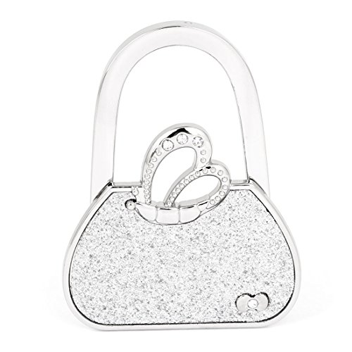 Preisvergleich Produktbild SODIAL(R)Silber Schmetterling Handtasche faltbarer Tischhaken Geldbeutel Aufhaenger Halter Haken fuer Frauen