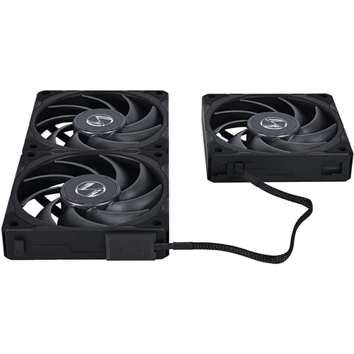Miniatura 5 de LIAN LI UNI Fan P28 120 Triple Pack Negro con controlador de velocidad de ventilador