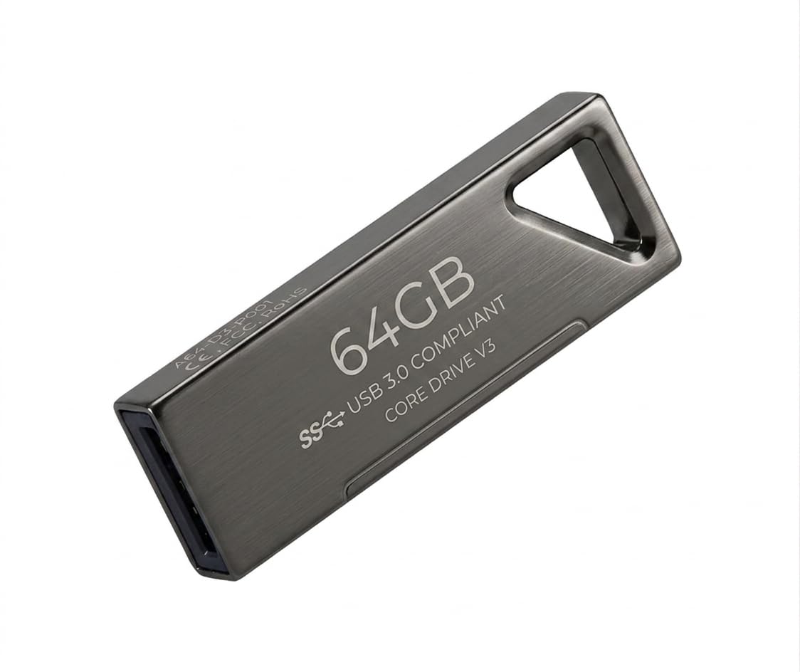 64GB USB 3.0 Metal Pen Drive High Speed Flash Drive for Laptop, PC, Smart TV, Car Music Player | Water Resistant & Durable Metal Flash Drive for Backing Up Files, Pictures, Videos & Docs-image-8