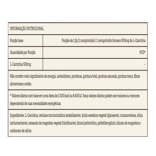 L- Carnitina 500MG Sundown Naturals 30 comprimidos