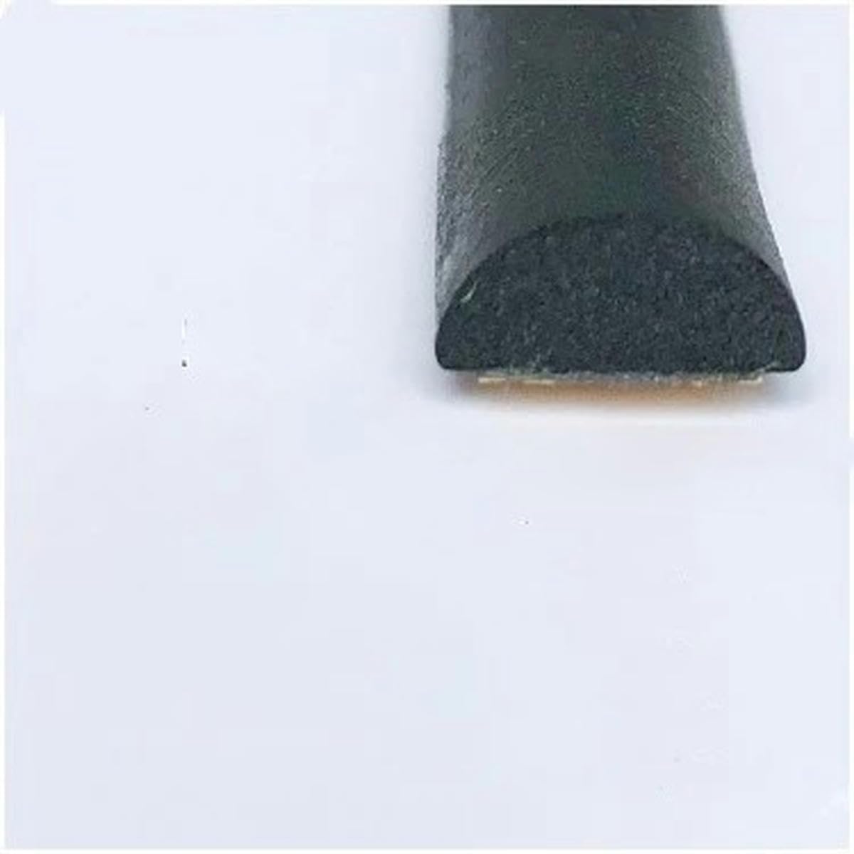Striscia di Guarnizione in Spugna di Schiuma di Gomma Mezza Rotonda D Barra Isolante per Auto Guarnizione per Porta 3 Metri / 4 mm / 5 mm / 6 mm di Spessore Nero-10x5 mm-Senza Adesivo-3 Metri