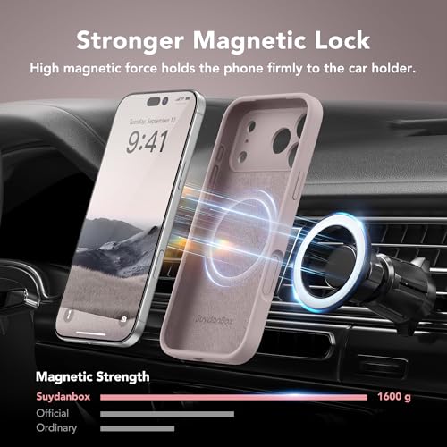 Image of Magnetic for iPhone 17 Pro Max Case, Compatible with MagSafe, [Full Camera Protection][Screen Protector] Silicone Shockproof Protective Phone Case for iPhone 17 Pro Max 6.9 inch, Hazel
