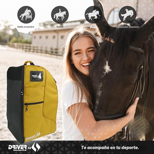 Miniatura 5 de Driver13 Mochila Para Botas De Equitación Deluxe Con Compartimento Para Casco, 35 X 30 X 60 Cm, Orange Chill
