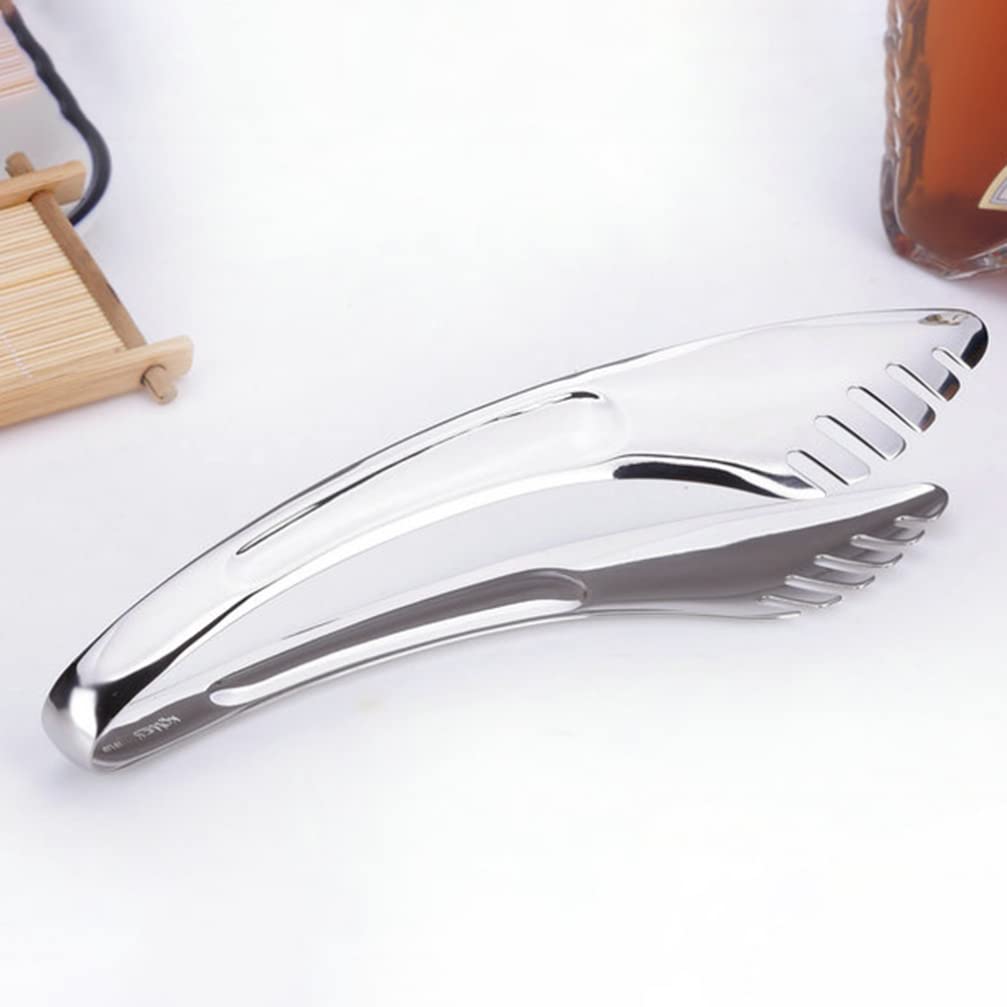 Pinces de Chef, 3 pièces, Pinces à Spaghetti en Acier Inoxydable, Pinces épaisses pour Aliments, Pinces de Service Multifonctions pour salades, légumes, Pinces à Salade (Argent L)