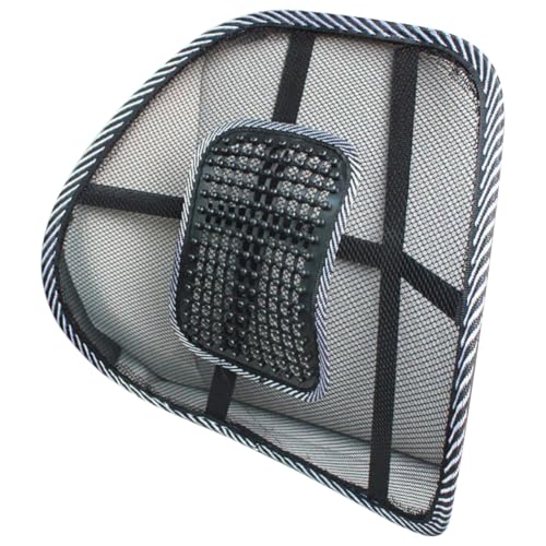 Cojín de soporte lumbar con masaje para aliviar el dolor de espalda en la oficina y el coche A 1