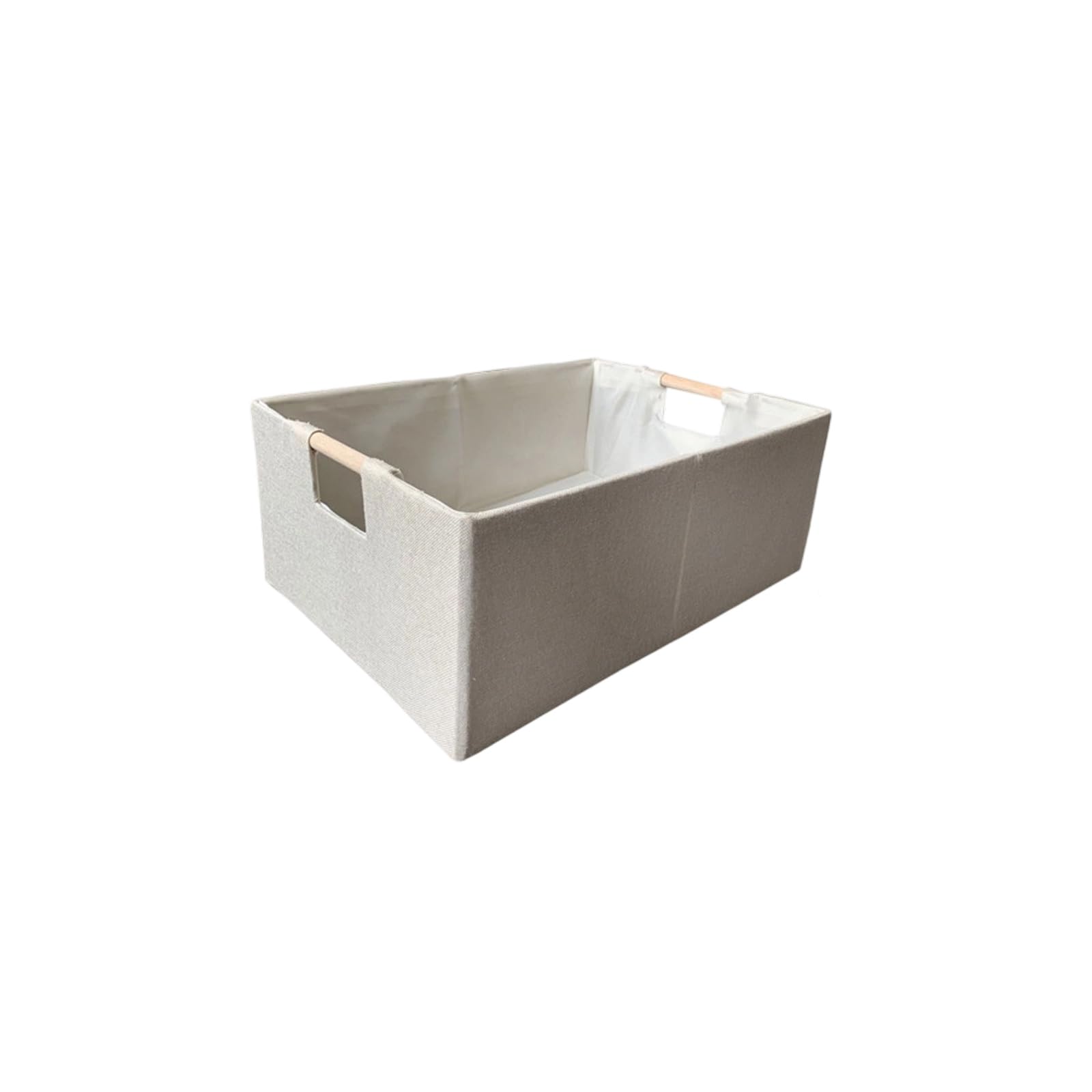 Multipurpose Linen Organizers Box Sturdy Cardboard Structure Comfortable Wood Grip Designs Sturdy Fabric Desktop Organizers Basket