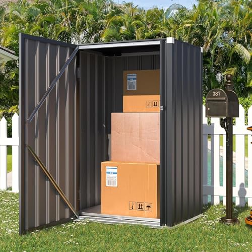 YODOLLA Gartenschrank, 76x55x144cm Einzel-Tür Außenschrank...