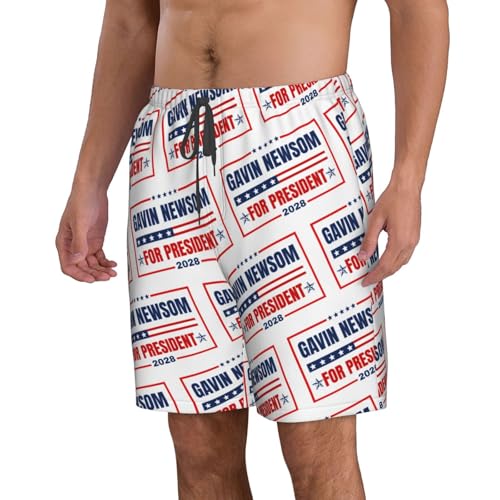 Antaa Gavin Newsom for President Swimtrunk Newsom 2028 Election Men's Beachshorts3