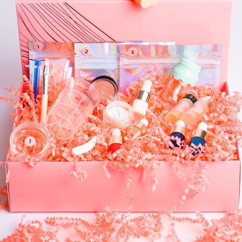 Image of Zankubom 1 /2LB Fluorescent Pink Crinkle Cut Paper Shred Filler Great for Gift Wrapping, Fluorescent Pink Basket Fillers, Birthday, Valentine's Day Christmas Party Decor Filling Supplies