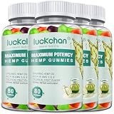 (4 Packs) Hemp Gummies High Potency - Pure Extra Strength Organic Hemp Oil Gummies - 100% Natural Bear Hemp Gummy for Adults