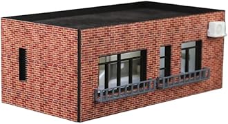 1:64 LED Building Block Scene Simulation Model, Diorama Stackable Residential Building Model Scene, Illuminated Car Model Collection for Office Or Living Room, Ideal Toy (C)
