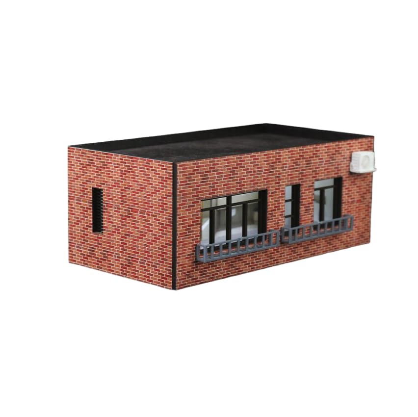 1:64 LED Building Block Scene Simulation Model, Diorama Stackable Residential Building Model Scene, Illuminated Car Model Collection for Office Or Living Room, Ideal Toy (C)