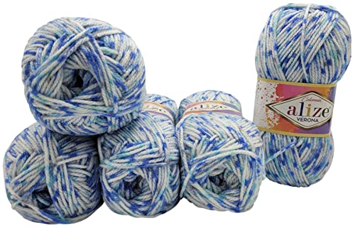 Yunteks Verona Batik - Ovillo de lana para bebé (5 unidades, 100 g, acrílico, 500 g), multicolor Cover