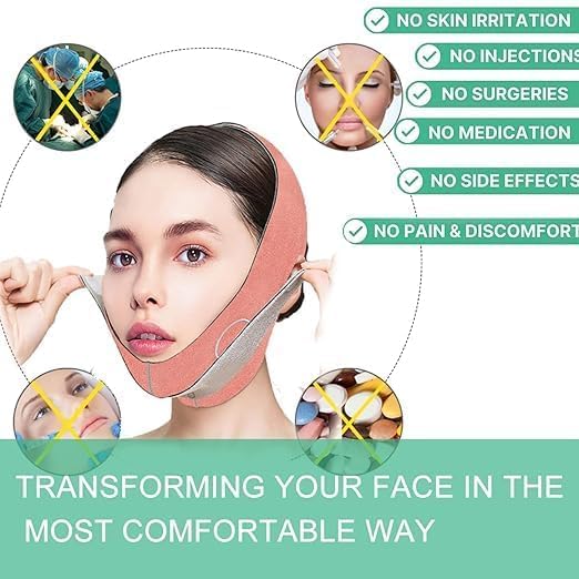 VANSHORA Face Lift Up Belt V Line Face Slimming Mask for Women and Men | Double Chin Lifting Strap Adjustable Face Shaping Band for Jawline Neck and Cheeks 1