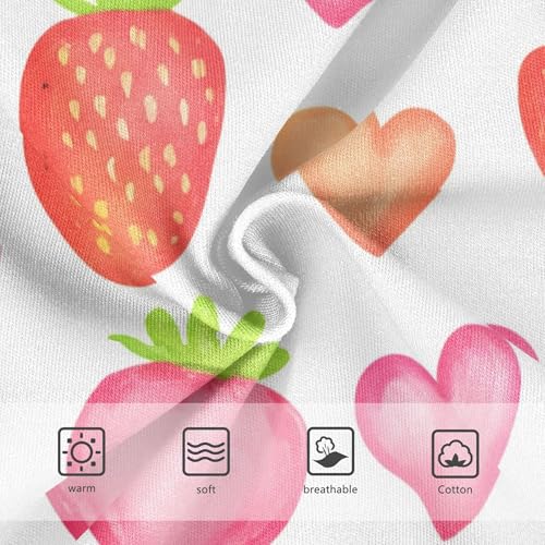 Cotton Toddler Girls Underwear Cute Strawberry Pink Panties Little Girl Florals Briefs Underpants 2t3