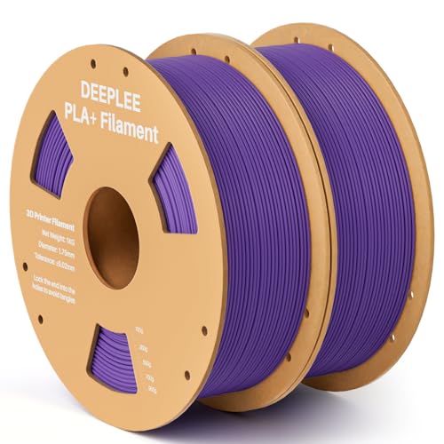 Image of PLA+ 1.75mm 3D Printer Filament, PLA Plus with Dimensional Accuracy + /- 0.02mm, Higher Strength and Toughness, Neatly Wound, No Clogging, Fits for Most FDM 3D Printers, 2 Pack 1kg Purple