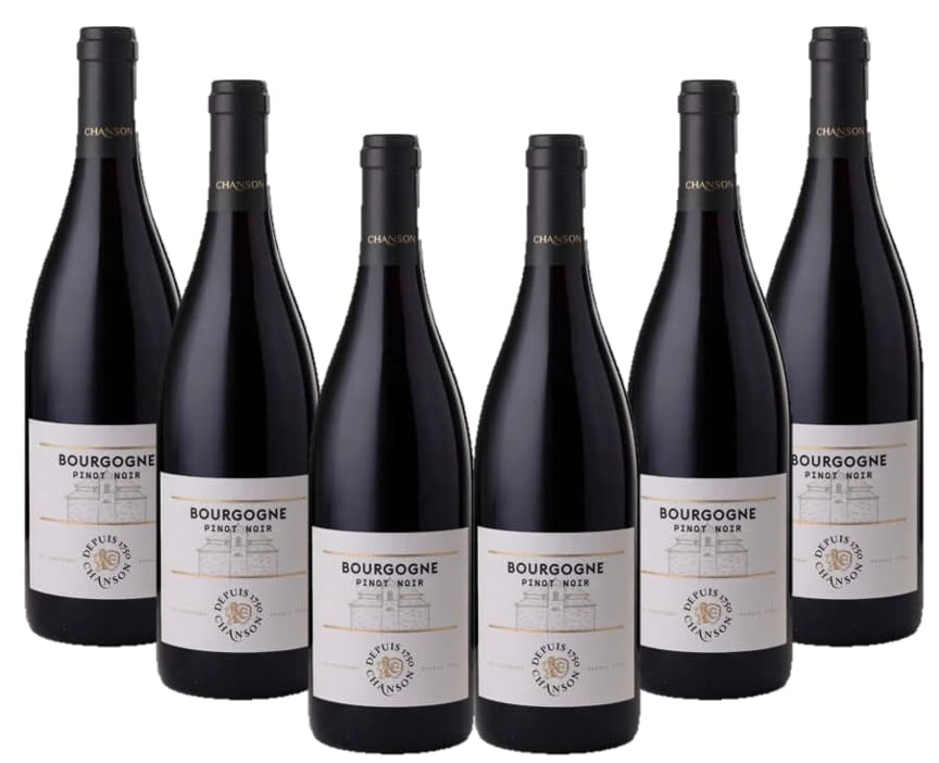 Domaine Chanson - Bourgogne Pinot Noir - Vin Rouge - Lot de 6 bouteilles de 75 cl