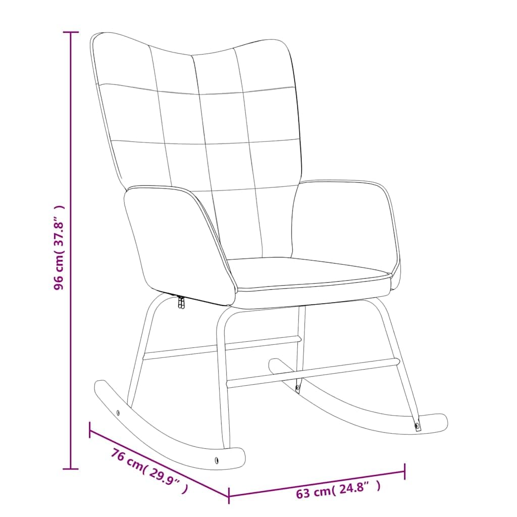 vidaXL Chaise à Bascule avec Tabouret Siège de Relaxation Fauteuil de Salon Salle de Séjour Siège de Salon Maison Intérieur Taupe Tissu