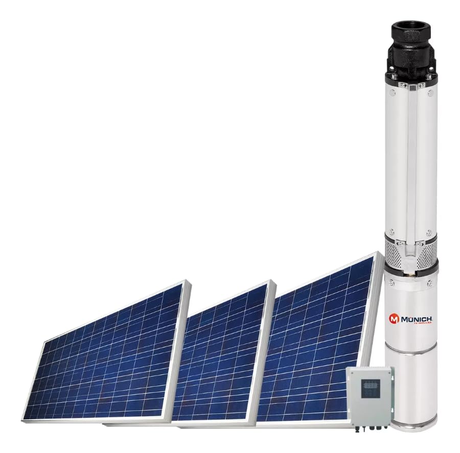 Genérico Bomba Sumergible 3 Panel Solar 1 Hp Munich Kit4sdm2/10-ps ...