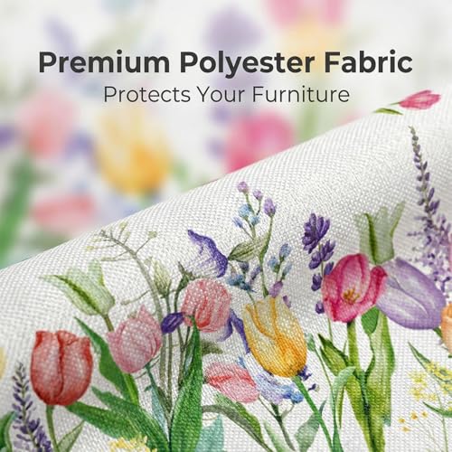 Nappe de printemps ronde pour grand pique-nique en famille et déjeuner de jardin - 6