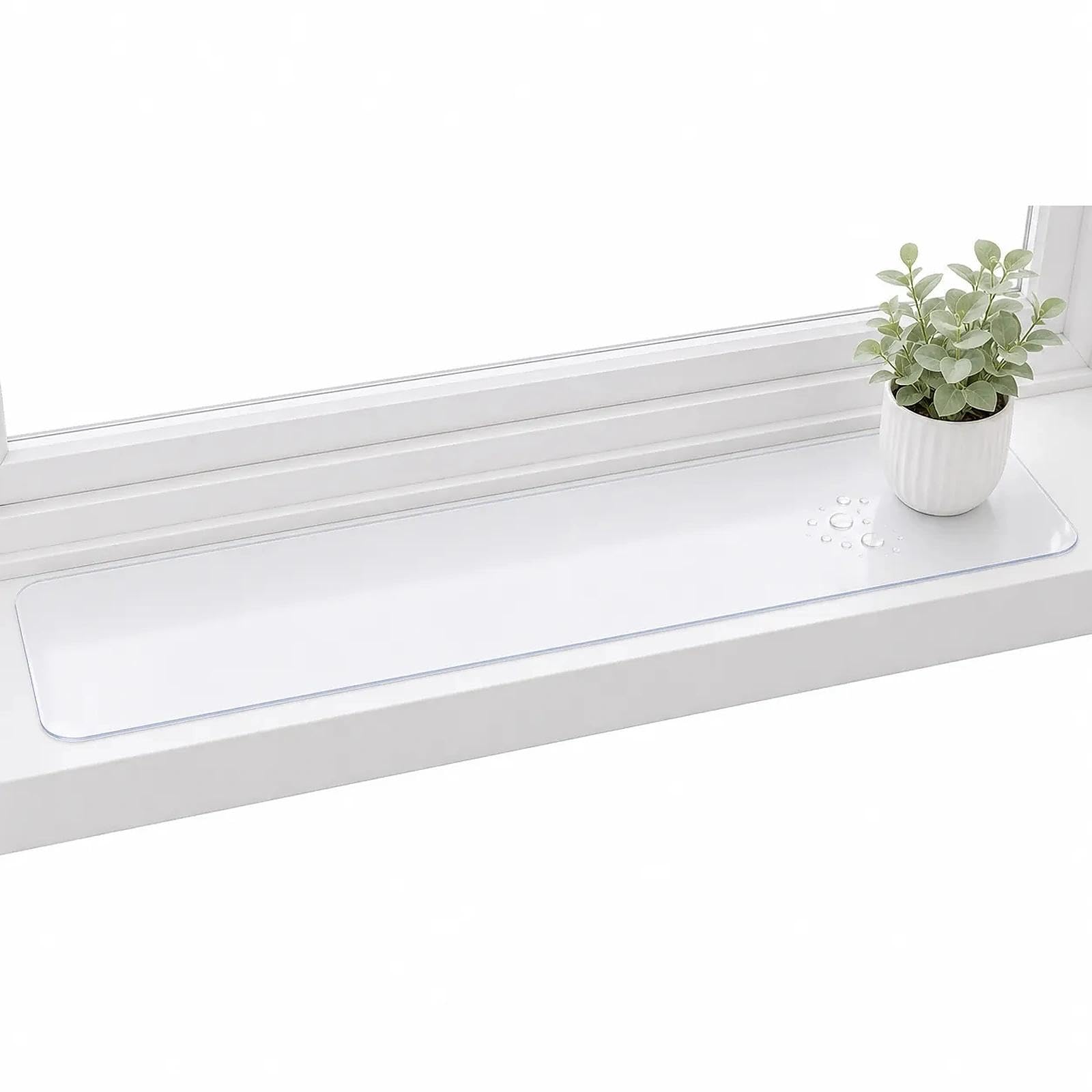 Window Sill Cover, Clear 2mm PVC Protective Mat for Indoor Ledges