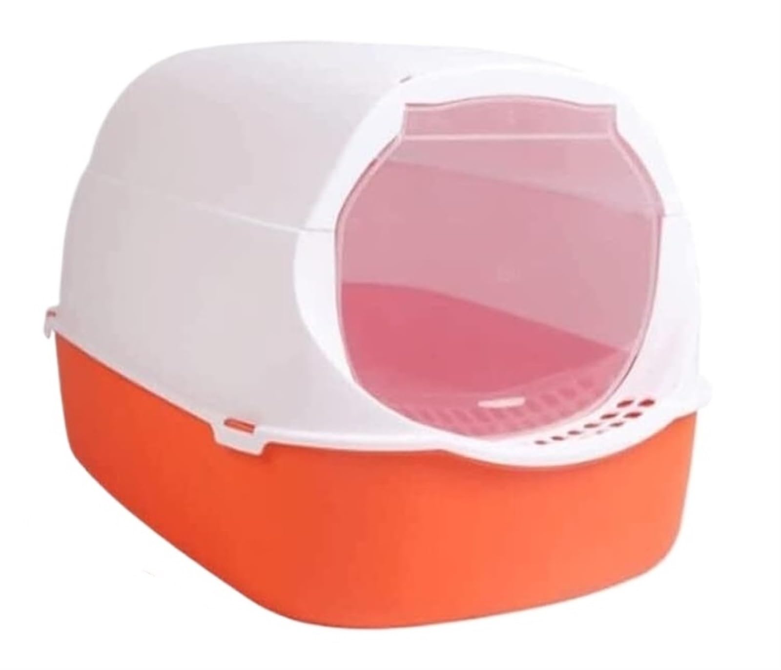 Duradera Arenero Gato Caja De Arena para Gatos Plástico Completamente Cerrada con Pala para para, Orinal para Gatitos Sin Olor, Fácil Limpiar para Todos Los Servicio Pesado(Oranje)