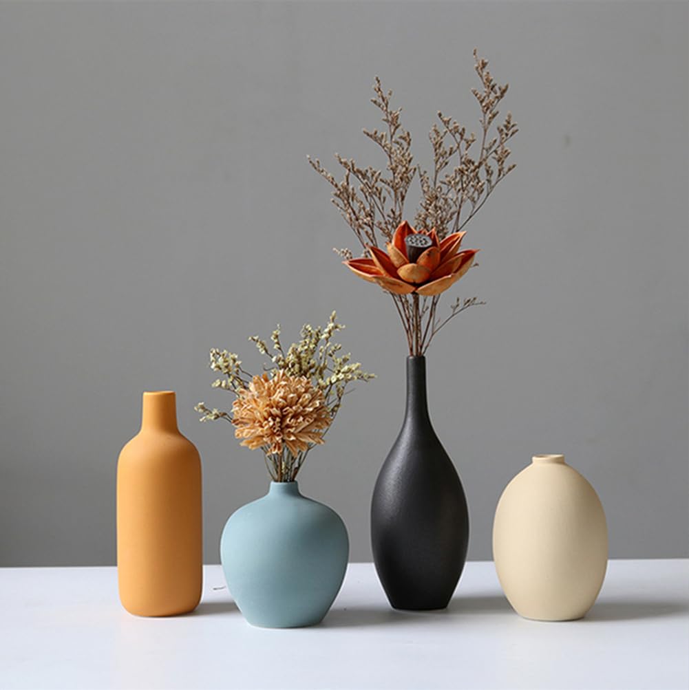 Ceramic Vase Set of 4, Modern Vase, Ceramic Vases for Home Decor Decorative vase for Pampas Grass&Dried Flowers,Table - Image 3