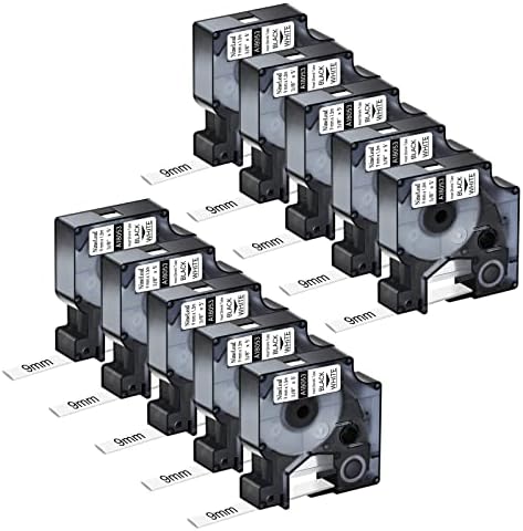 Aanbieding: Huismerk Vervangt Dymo IND Rhino 9 Mm Tape Vinyl Multipack Zwart Op Wit Krimpkous Zwart Op Wit En Krimpkous Zwart Op Geel 18053c 18054c 18443c I97661