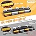 HLauto 604N Emergency Dash Strobe Lights: 2x16.8 inch Amber White Security Light w/Take Down, 48 LED Safety Flashing Warning Hazard Interior Windshield Light Bar for Truck Vehicle