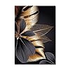 DRNAIETY Zwart goud plant blad Canvas Poster Printing moderne woondecoratie Abstracte muurschildering Nordic woonkamer…