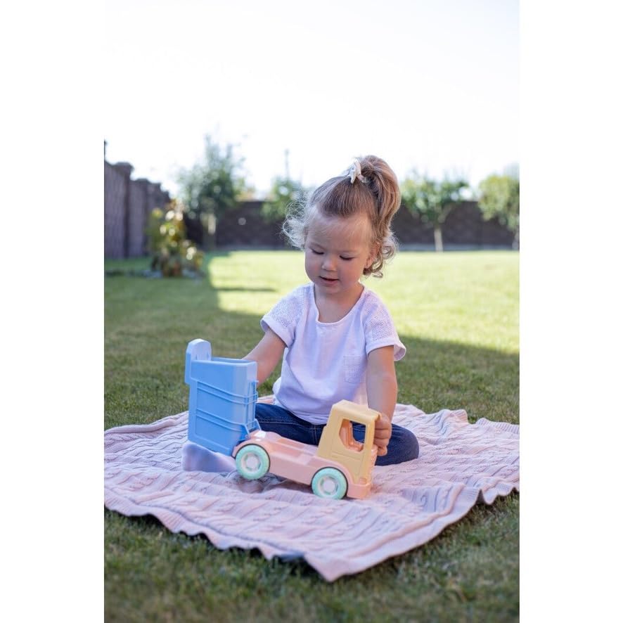 ELFIKI LKW Spielzeug, LKW Kipper, Biospielzeug, TECH Truck, Bio Kunststoff, Kinderspielzeug, Sandspielzeug für Innen und Außen, Spielzeugauto für Kinder ab 1 Jahr