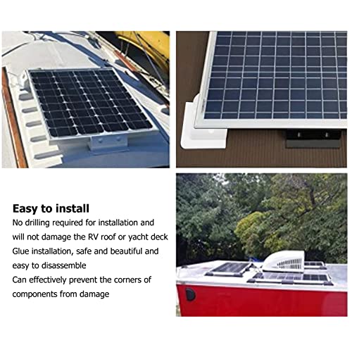 Socobeta Conjunto de montagem de telhado de painel solar, suporte de canto de painel solar, sem perf