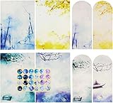 SUNSWEI Writing Stationary Paper Set, Letter Writing Paper Letter Sets, 32 PCS Assorted Color Letter Papers and 16 PCS Envelopes