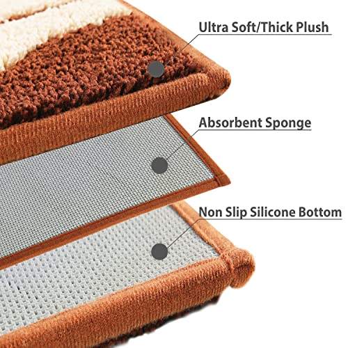 Hi Space Bath Mat Non Slip Soft Bath Rugs Monstera Leaf Machine Washable Bathtub Rug For Kids Water Absorbent Plush Shaggy Carpet Thick Mats For Bathroom Floor Microfiber Entry Doormat 20''X31'' #TOP2