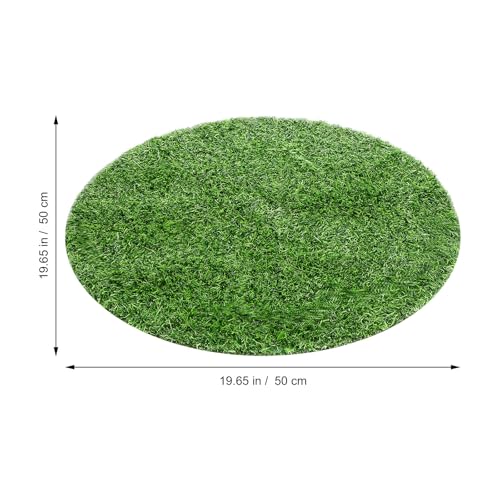 Tapete de césped artificial de 50 cm redondo en PVC premium para mesas de hotel 3