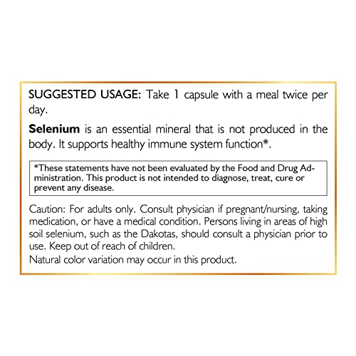 Coco March Selenium - Supports Thyroid Function & Conversion Of T4 -T3-200 Mcg- 3 Month Supply Gluten Free, Soy Free, Dairy Free, Gmo Free, Vegan - 90 Capsules #TOP4